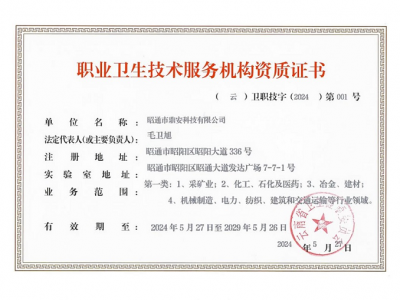 職業(yè)衛(wèi)生技術服務機構(gòu)資質(zhì)證書